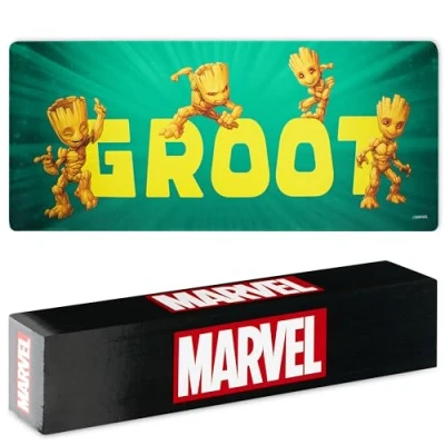 Image of Marvel Avengers Desk Mat Large Mouse 80 x 36 cm Protector PC Laptop Keyboard Groot Spiderman Gifts (Green Groot)