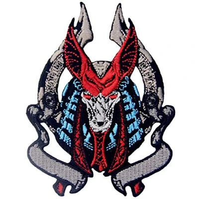 Image of Anubis God of Afterlife Jackal in Egyptian Patch Embroidered Badge Iron On Sew Emblem