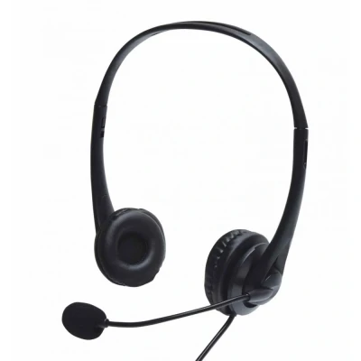 Image of Lightweight USB Headset with Headphones &amp; Microphone Black