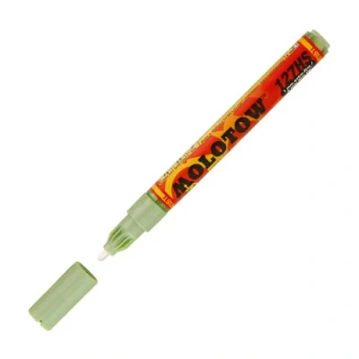 Image of MOLOTOW ONE4ALL Acrylic Paint Marker, 2mm, Metallic Green, 1 Each (127.304)