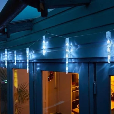 Image of Smart Garden Three Kings 10 Inlit Icicles White Christmas String Lights (2507000)