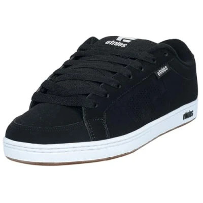 Image of Etnies Men&#039;s Kingpin Skate Shoe, Black/White/Gum, 9.5 UK