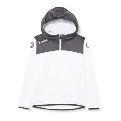 Image of Kempa Emotion 2.0 Quarter Zip Hoodie Men&#039; S White/Anthra, Large