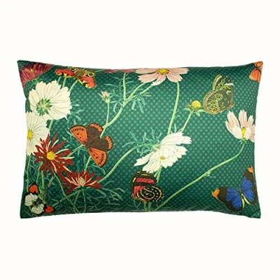 Image of Paoletti Wild Fauna Botanical Feather Filled Cushion Green One Size
