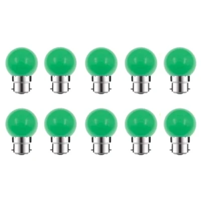 Image of ZFQ 10 Pack B22 Bayonet Colored LED Light Bulbs 2W G45 Golf Ball Mini Globe Bulb Lighting Bulbs,Green for Outdoor Indoor String Patio Garden Party Christmas, Tree, Fairy Night Lights