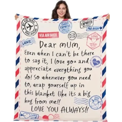 Image of VivaJoy Mum Gifts from Daughter Son Best Birthday Throw Blanket 60&quot;X50&quot;, Creative for Mum,