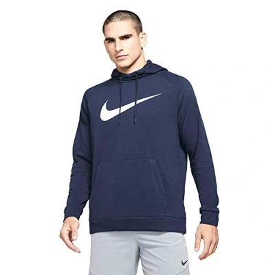 Image of Nike CZ2425 451 M NK DF HDIE PO SWSH Sweat mens obsidian/(white) S