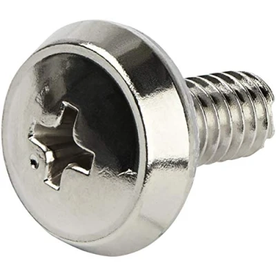 Image of StarTech.com 12 24 Server Rack Screws 50 pack Mounting for and Cabinets Nickel Plated (CABSCRWS1224)