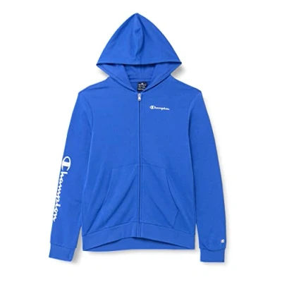 Image of Champion Children and teens Legacy American Classics Ultra Light Powerblend Terry Full Zip Hooded Sweatshirt, Cobalt Blue, 9 10 Years UK
