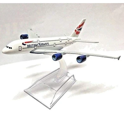 Image of B Creative 16cm Airbus A380 British Airways Die Cast Metal Desk Aircraft Plane Model