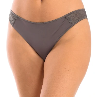 Image of Selene Womens Classic panties with lace 3084 women Brown Size X Large