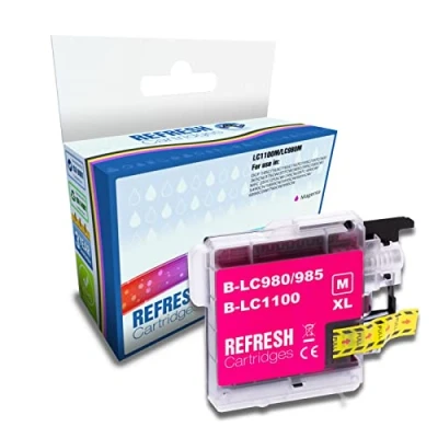 Image of Refresh Cartridges Compatible Ink Cartridge Replacement for Brother LC1100M/LC980M (Magenta)