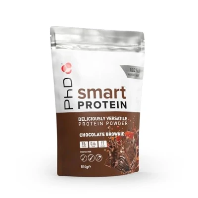 Image of Phd Smart Protein, Versatile Shake, Ideal for Shakes, Baking and Deserts, Chocolate Brownie Flavour, 17 Servings per 510 g Bag