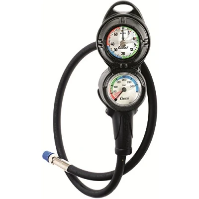 Image of Cressi 2 Depth and Pressure Gauge Diving Console Black