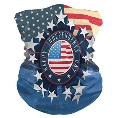 Image of Sawhonn Star American Flag Face Mask Headband Bandana Balaclavas Neck Gaiter Magic Scarf Headwraps Headwear for Outdoor Women Men