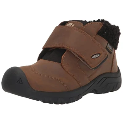 Image of Keen Kootenay IV MID WP Unisex Hiking shoes for kids, Size: 9k, Brown Leather and textile