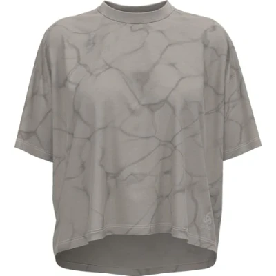 Image of ODLO Women&#039;s Active 365 T Shirt with Natural Fibres and Print Blue
