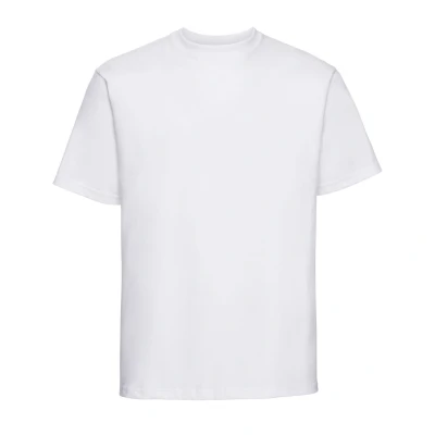 Image of Russell Athletic Mens Classic Plain Heavyweight T Shirt (White) Size Small