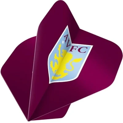 Image of FOCO Officially Licensed Aston Villa Football Club 100 Micron No 2 Shape Dart Flights, Crest, 3 Sets of Flights (F3942)