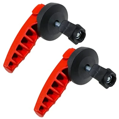 Image of Spares2go Quick Release Handle Clamping Lever for Bosch Rotak 32 34 37 40 43 Lawnmower (Pack of 2)