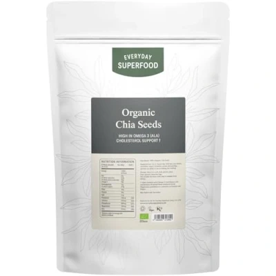 Image of Everyday Superfood Organic Chia Seeds 400g, Premium Whole Black Seed Great Ingredient for Weight Loss Diets