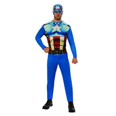 Image of Rubies 820955 M Capitan América Costume, Multi Coloured,