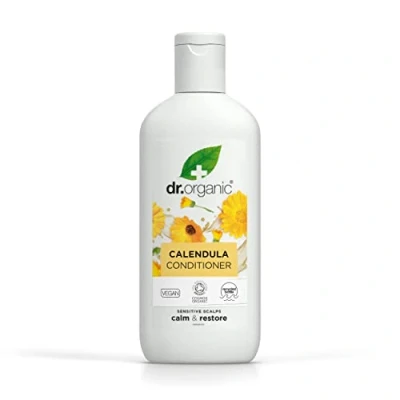 Image of Dr Organic Calendula Conditioner, Fragrance Free, Sensitive Skin, Mens, Womens, Natural, Vegan, Cruelty Paraben &amp; SLS Organic, 265ml, Packaging may vary