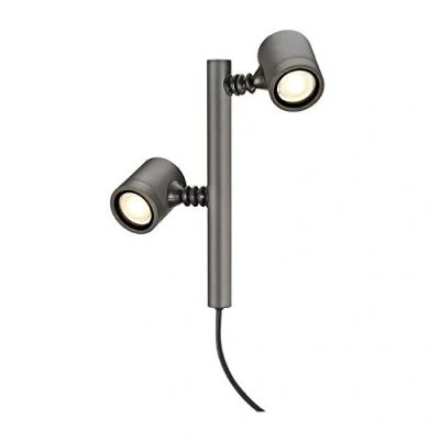 Image of SLV Free Standing MYRA 2 Illumination for Paths, Walls, entrances, LED Outdoor Garden lamp / GU10 IP44 4.5W Anthracite, Aluminium, 4.5 W