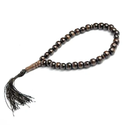 Image of 8mm Wooden Beads 33 Prayer Muslim Holding Rosary Islamic Tasbih Birthday Gift