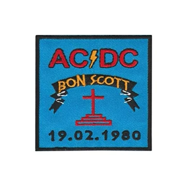 Image of Ac Dc Acdc Bon Scott 19021980 Patch Badge Embroidered Iron on Applique Souvenir Accessory