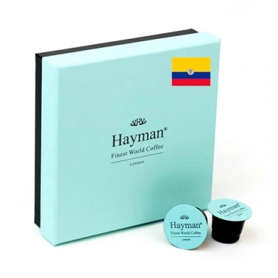 Image of Hayman, 100% Colombia Manos Juntas Coffee, Coffee Pods For Nespresso Machine, 20 Espresso Capsules, Medium Roast Colombian