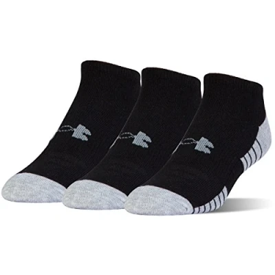 Image of Under Armour UNDKU Men UA Heatgear Tech NS Socks Black//Graphite (001), LG