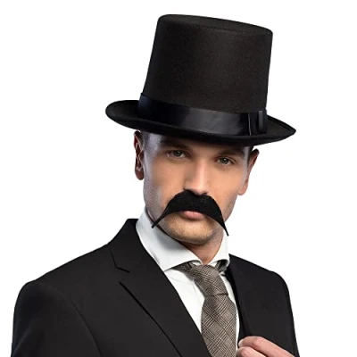 Image of Boland 10102405 BOL01809 01809 Detective Mustache Black, One Size, Adult