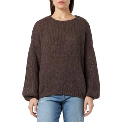 Image of ONLY Women&#039;s Onlnordic Life Ls O Neck KNT Noos Sweater, Chocolate Martini, S