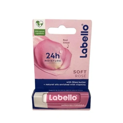 Image of Labello Soft Rose&#039; Pack of 12 x 6 g