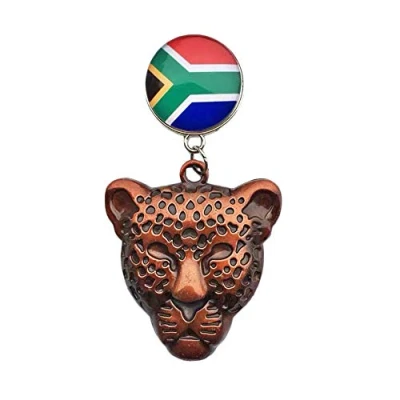 Image of 3D South Africa Leopard Alloy Metal Refrigerator Magnet Travel Tourist Souvenirs Fridge Home and Kitchen Decoration Magnetic Sticker Collection