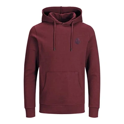 Image of JACK &amp; JONES Herren JJEBASIC Logo Sweat Hood, Port Royale/Navy Blazer, M