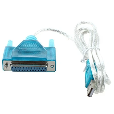 Image of VENOAL Blue USB Male to Printer DB25 25 Pin Parallel Connector Adapter Cable