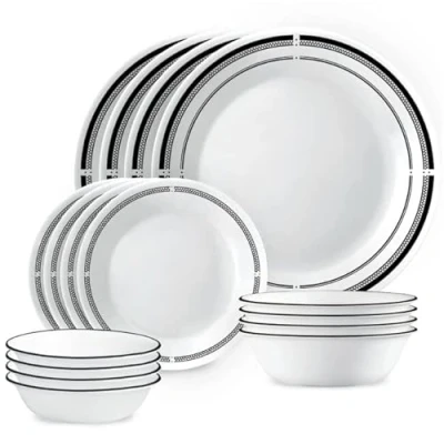 Image of Corelle Brasserie 16 pc Dinnerware Set, Service for 4, White