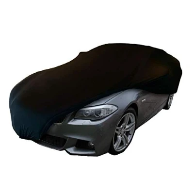 Image of Simply SWCC4 XL Supersoft Black Indoor Cotton Car Cover Secure Fit Protection Includes Storage Bag