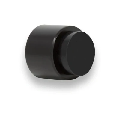 Image of EVI Wall Mounted Adhesive Doorstop 28x28 MM Black Rubber Stainless Steel Lacquered Great Adhesion 100% Functional Mod. I 198/28 TPM NG