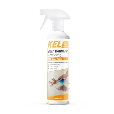 Image of KEL Stain Remover Spray Extra Strong, Carpet &amp; Upholstery Cleaner, Removes Deely Ingrained Marks, Effective for Most Types of Fabrics 500ml