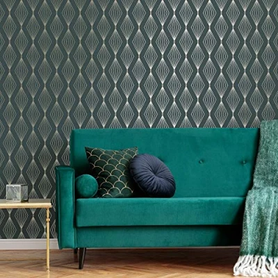 Image of Boutique Gilded Concrete Pearl Wallpaper Paste The Wall Light Grey Plain/Textured Eco Friendly