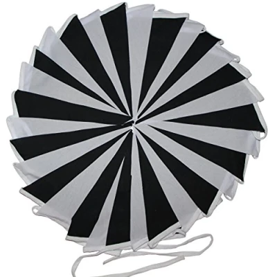 Image of Black and White Bunting 10m Single Sided