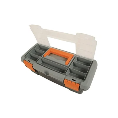 Image of Mercury Small durable plastic toolbox with tote tray and lid storage