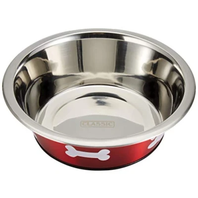 Image of Classic Pet Products Posh Paws Dish, 2500 ml, Red