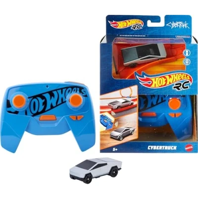 Image of Hot Wheels RC Tesla Rechargeable Radio Controlled Racing Cars for On or Off Track Play, Includes Car, Controller &amp; Adapter Kids 5 Years+ GXG30