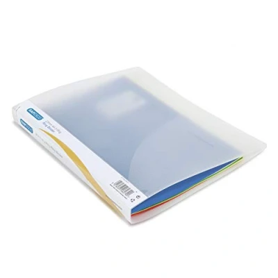 Image of Rapesco 0715 25 mm 2 Ring Binder, 35 Spine, A4, Clear Transparent, Pack of 10