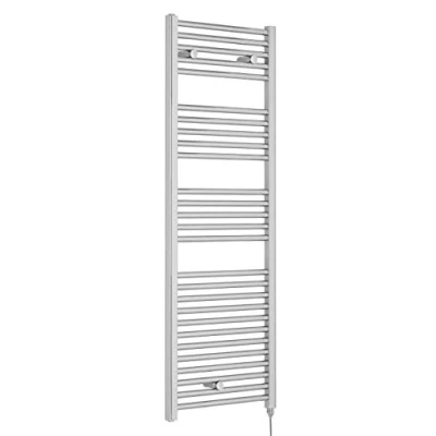 Image of Nuie Radiator MTY152 Modern Bathroom 500 Watt Heated Electric Ladder Towel Rail, 1375mm x 480mm, Chrome