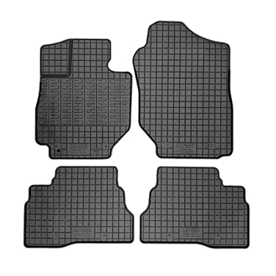 Image of CIKCar CK RSZ05 Set of Rubber Mats for Suzuki Jimny (A6G) 2018 (4 Pieces + Mounting System) Black